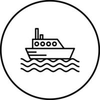 icono de vector de barco de ferry