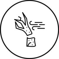 árbol roto vector icono