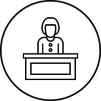 Receptionist Vector Icon