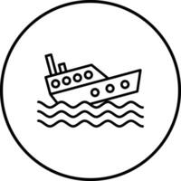 Boat Sink Vector Icon