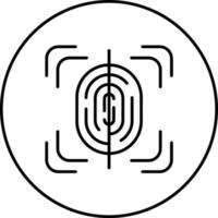 Fingerprint Scan Vector Icon