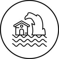 tsunami vector icono