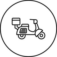 Motorbike Delivery Vector Icon