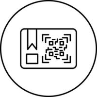 paquete qr código vector icono