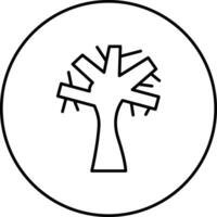 icono de vector de árbol seco