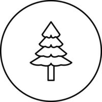 icono de vector de árbol de pino