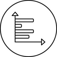 Horizontal Bar Chart Vector Icon