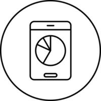 icono de vector de gráfico circular