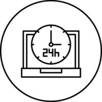 24 Hours Vector Icon