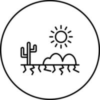 Desert Hot Weather Vector Icon