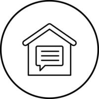 House Chat Vector Icon