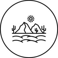 Desert Rocks Vector Icon