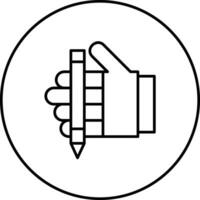 Hand Pencil Vector Icon