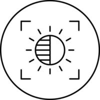cámara brillo vector icono