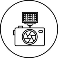LED cámara vector icono