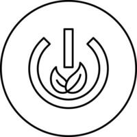 Eco Power Button Vector Icon