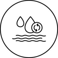 icono de vector de ahorro de agua