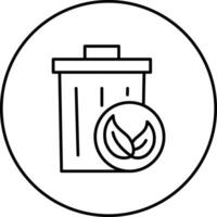 Eco Trash Bin Vector Icon