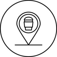 Cafe Location Vector Icon