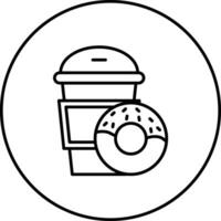 Coffee Doughnut Vector Icon