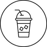 icono de vector de café helado