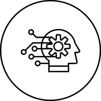 icono de vector de aprendizaje automático