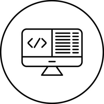 icono de vector de programación web