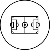 icono de vector de campo de fútbol