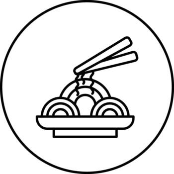 almohadilla tailandés vector icono