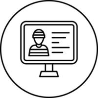 Criminal Database Vector Icon