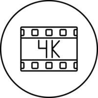 4k Film Vector Icon