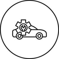 icono de vector de taller de reparación de automóviles