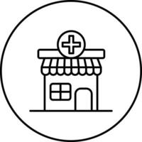 icono de vector de tienda médica