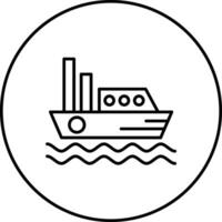 icono de vector de barco