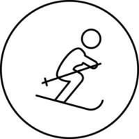 Skiing Vector Icon