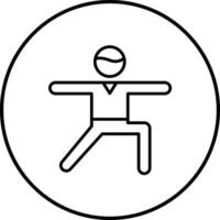 Warrior Pose Right Vector Icon