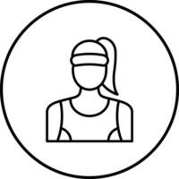 Sporty Lady Vector Icon