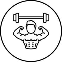 Weight Lifting Person Vector Icon