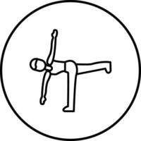 Half Moon Pose Vector Icon