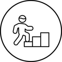 Person Climbing Stairs Vector Icon