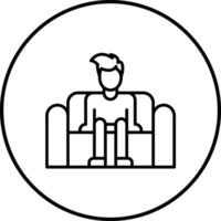 Sitting Vector Icon