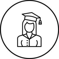 Graduated Lady Vector Icon