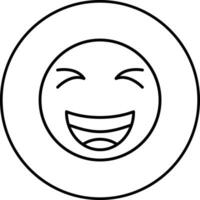 Grinning Squinting Face Vector Icon