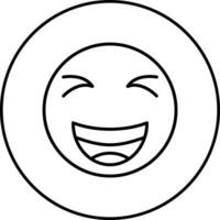 Grinning Squinting Face Vector Icon