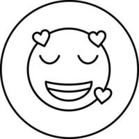 Smiling Face with Heart Eyes Vector Icon