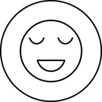 sonriente cara con sonriente ojos vector icono