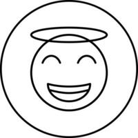 Smiling Face with Halo Vector Icon