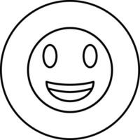 Grinning Face with Big Eyes Vector Icon