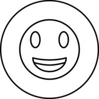 Grinning Face with Big Eyes Vector Icon