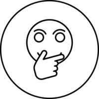 Thinking Face Vector Icon